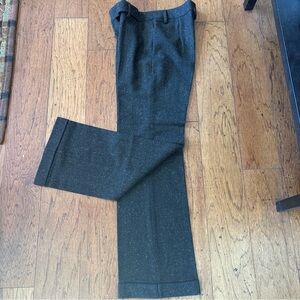 Garderobe Elegant Brow Charcoal Dress Pants Cuffed Boot Leg size 38 France Small